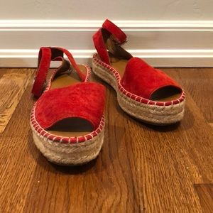 Franco Sarto Red Espadrille Sandals